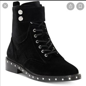 Vince Camuto Velvet Studded Booties
